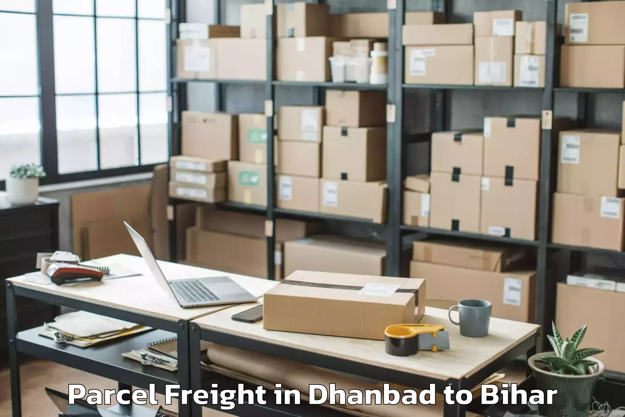 Easy Dhanbad to Ghoghardiha Parcel Freight Booking